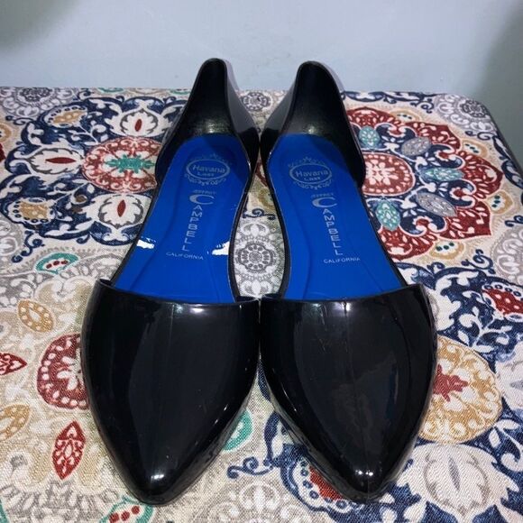 Jeffery Campbell, Havana Last Jelly Flat D’Orsay Solid Black Patent Women’s 6 M - Picture 6 of 12